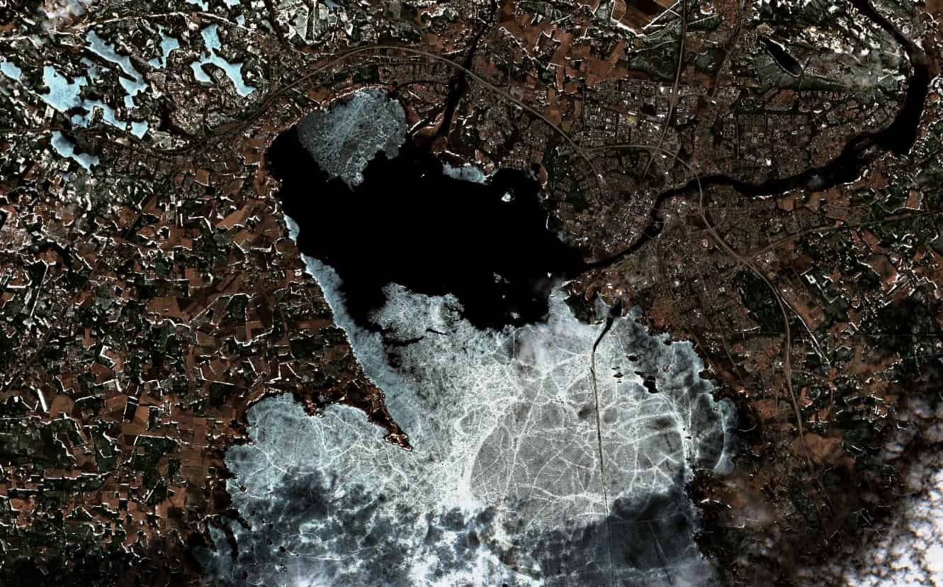 Satelliittikuva Pyhäselästä 6.5.2022 © Sentinel Hub 2022 - Creative Commons Attribution-NonCommercial 4.0 International License